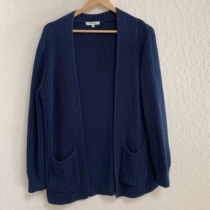 Madewell ribbed cotton sweater in navy
